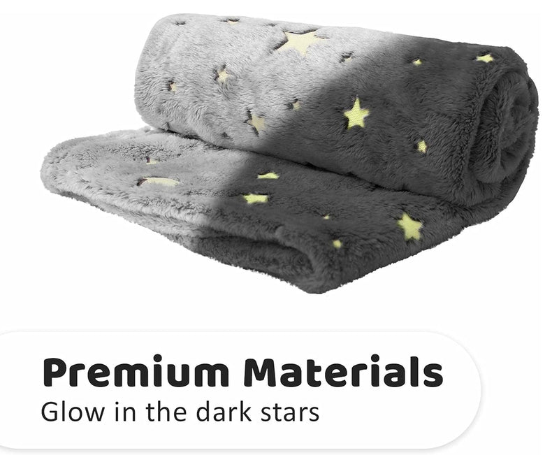 DOWNTOWN PET SUPPLY PET BLANKET 40x50'' LUMINOUS GRAY STAR PRINT