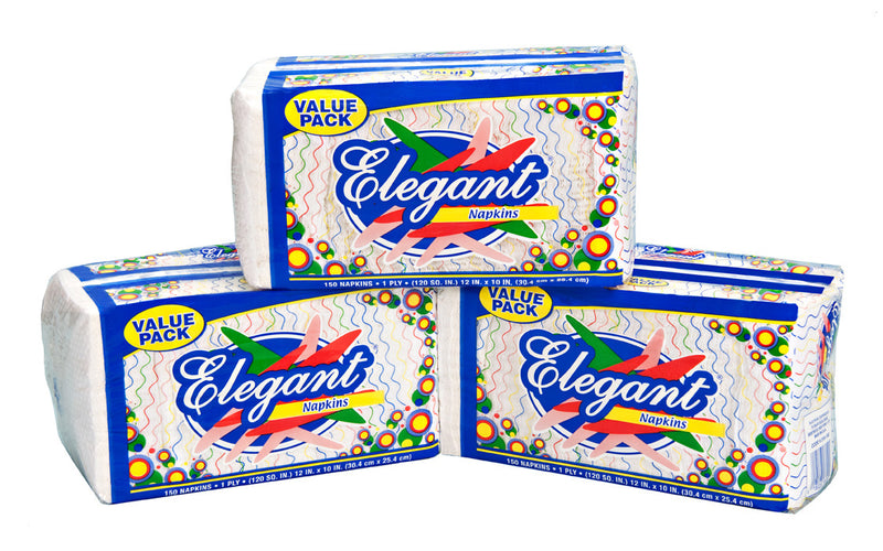 USE #20150D 150ct ELEGANT WHITE LUNCH NAPKINS 12X10'' 1 PLY