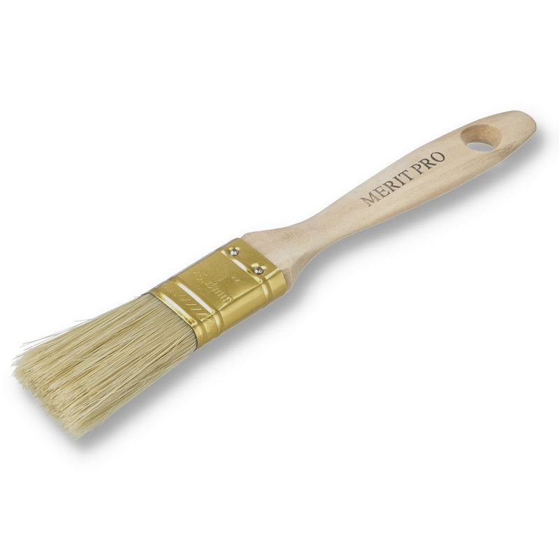 MERIT PRO 1'' BLEND WOOD HANDLE PAINT BRUSH BEAVERTAIL