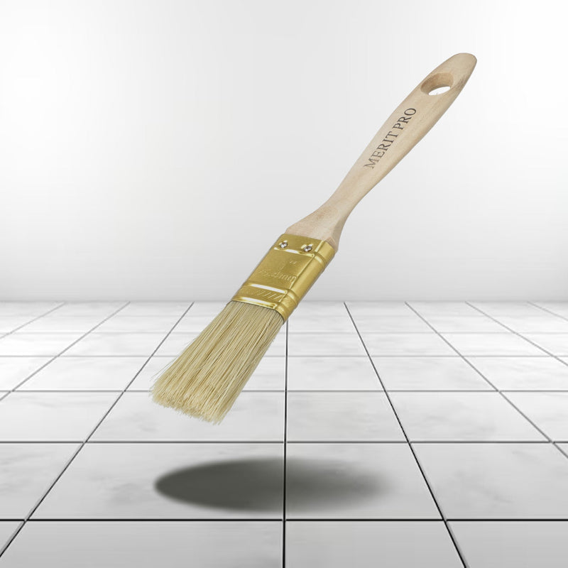 MERIT PRO 1'' BLEND WOOD HANDLE PAINT BRUSH BEAVERTAIL