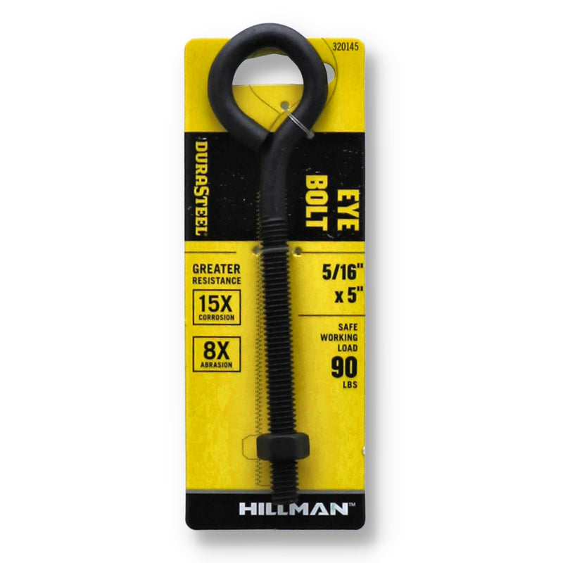 DURASTEEL BLACK EYE BOLT 5/16x5'' 90lb SWL