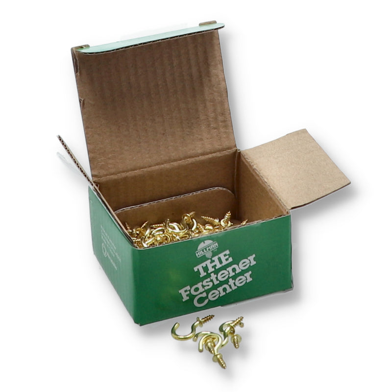 100PC BRASS CUP HOOKS 1/2'' WORK LENGTH