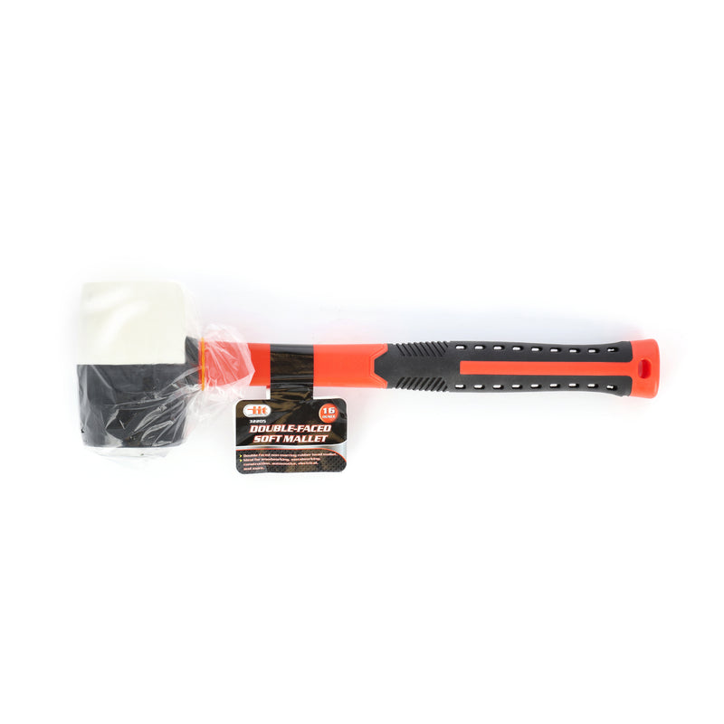 16OZ DOUBLE FACE FIBERGLASS SOFT MALLET WHITE & BLACK HEAD