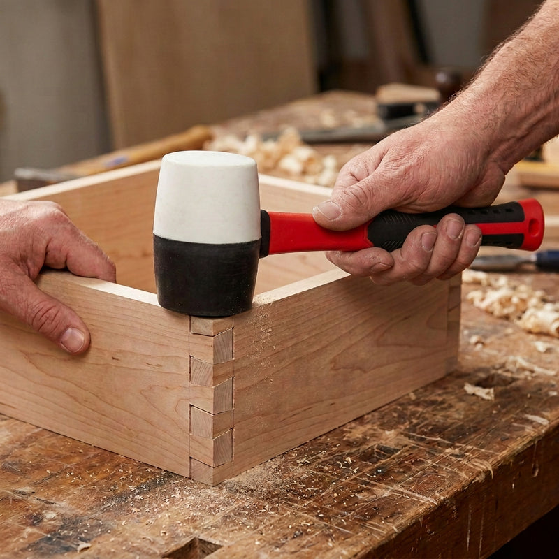 16OZ DOUBLE FACE FIBERGLASS SOFT MALLET WHITE & BLACK HEAD