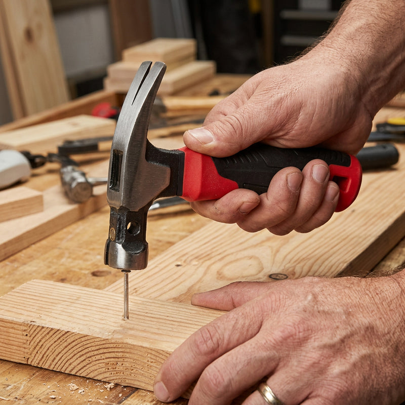 IIT PRO 8OZ STUBBY FIBERGLASS CLAW HAMMER WITH MAGNET