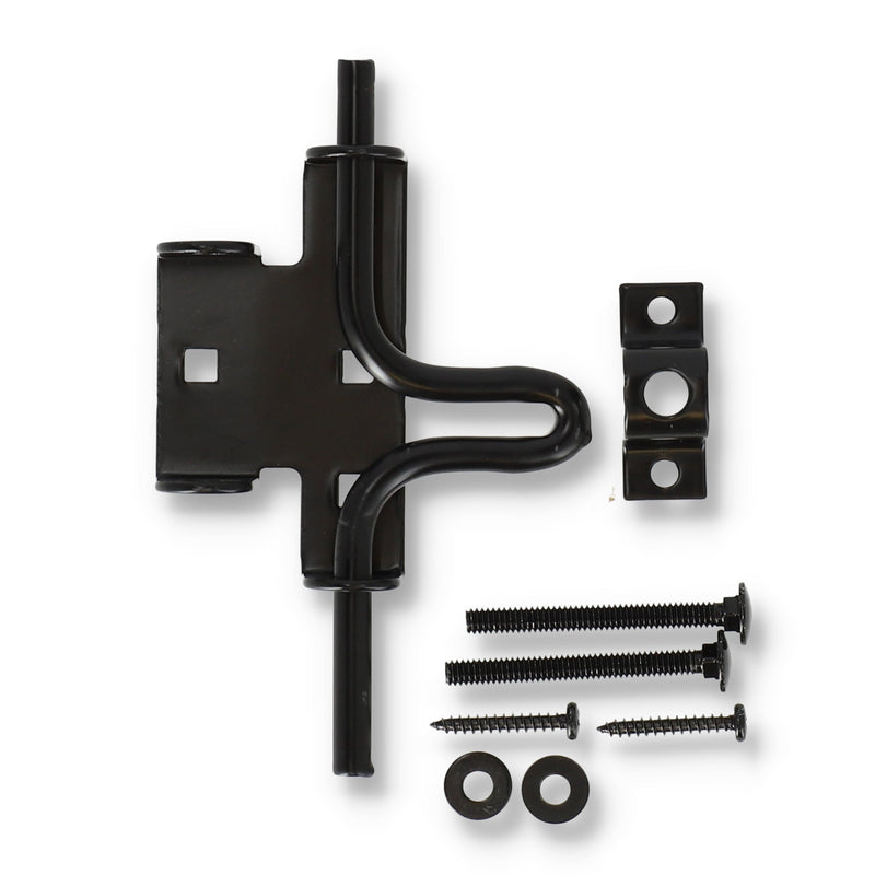 EVERBILT BLACK SLIDE BOLT WITH HARDWARE