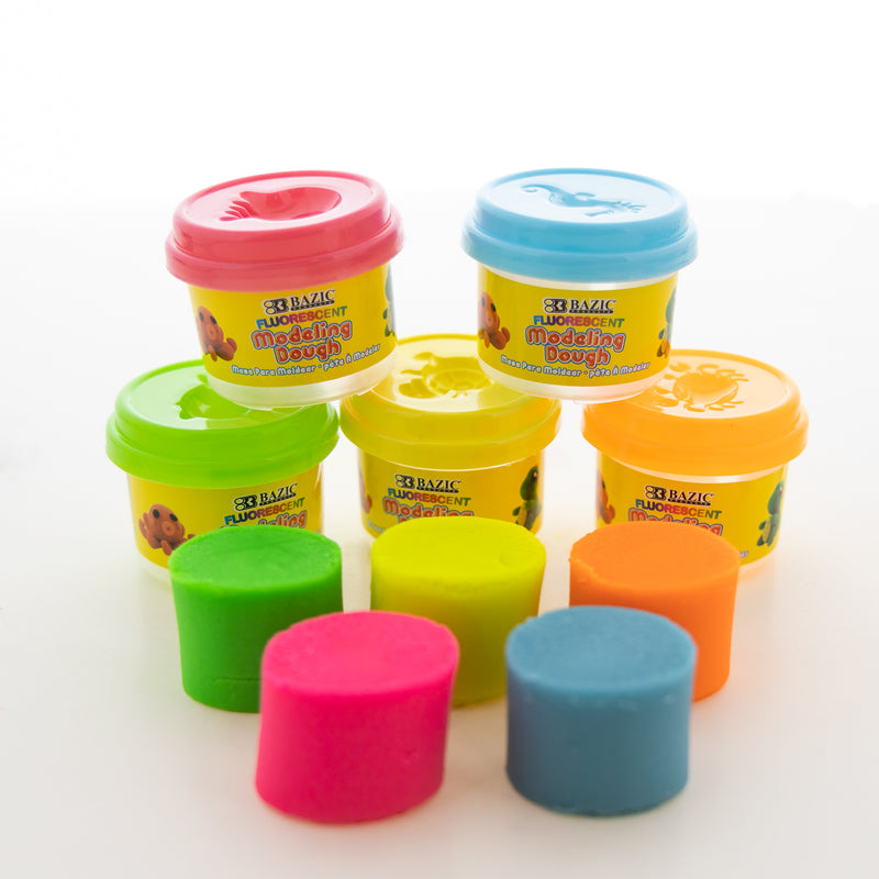BAZIC 5PK 1OZ MODELING DOUGH FLOURESCENT COLORS -NO ONLINE SALES