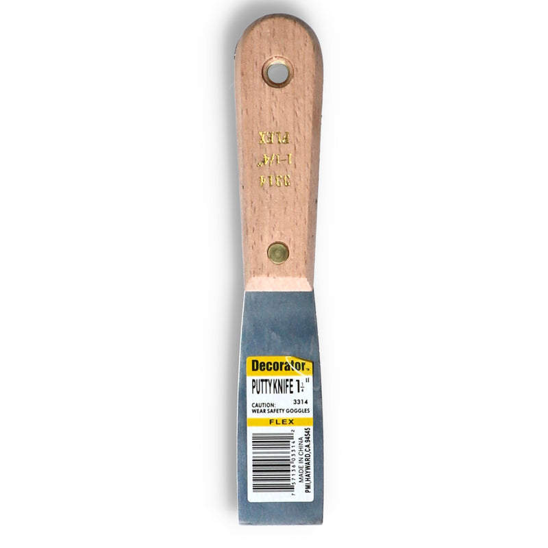 1-1/4'' FLEXIBLE PUTTY KNIFE WOOD HANDLE