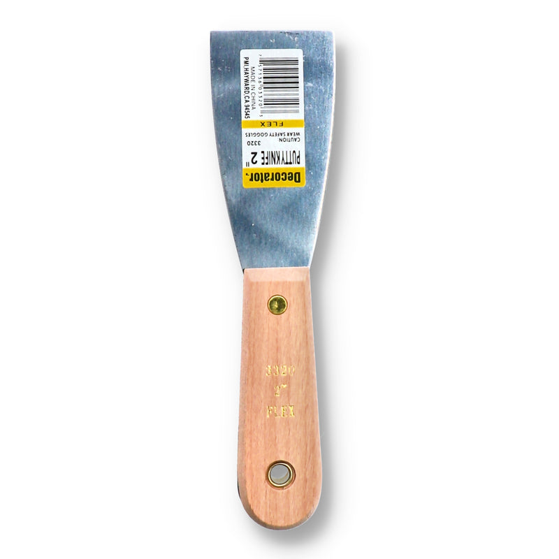 2'' FLEXIBLE PUTTY KNIFE WOOD HANDLE