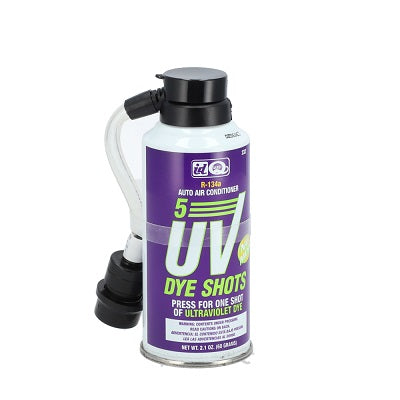 2.1OZ R134A LEAK DETECTOR UV DYE SHOTS WITH HOSE