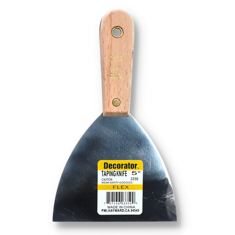 5'' FLEXIBLE TAPING KNIFE WOOD HANDLE