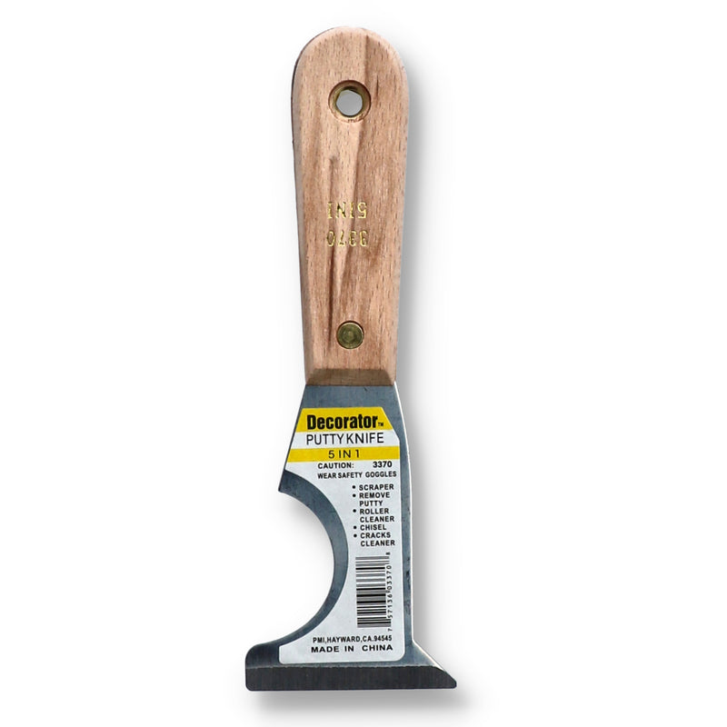 5-IN-1 PUTTY KNIFE WOOD HANDLE
