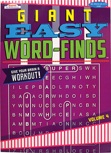 96 PAGE GIANT EASY WORD FINDS