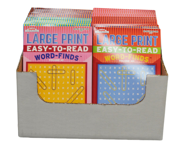LARGE PRINT EASY TO READ WORD FIND 4 ASSORTED