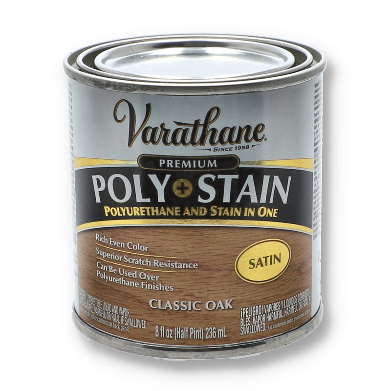 RUSTOLEUM VARATHANE 8oz CLASSIC OAK SATIN STAIN & POLYURETHANE IN ONE