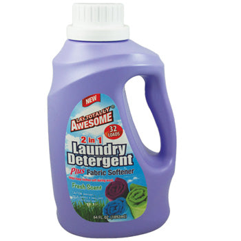 64oz AWESOME LAUNDRY DETERGENT & SOFTENER FRESH SCENT