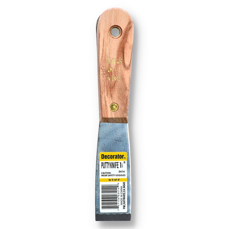 1-1/4''STIFF PUTTY KNIFE WOOD HANDLE