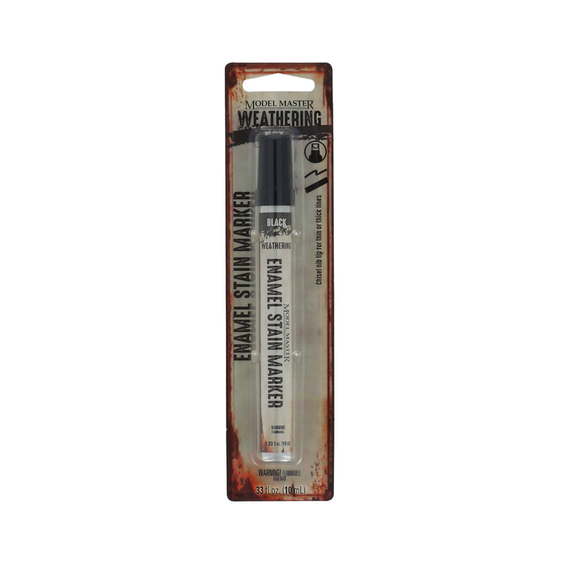 MODEL MASTER WEATHERING BLACK ENAMEL CHISEL TIP STAIN MARKER