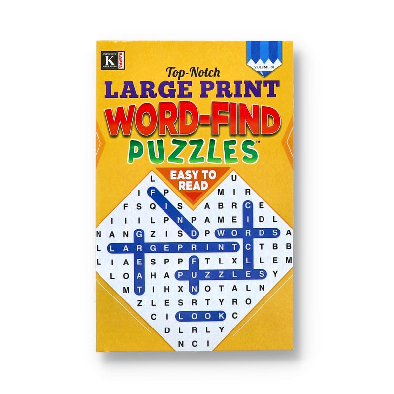 TOP NOTCH LARGE PRINT WORD FIND PUZZLE DIGEST SIZE