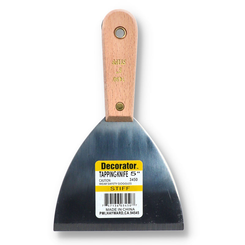 5'' STIFF TAPING KNIFE WOOD HANDLE