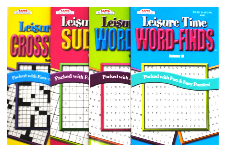 128pg LEISURE TIME DIGEST PUZZLES 4 ASSORTED