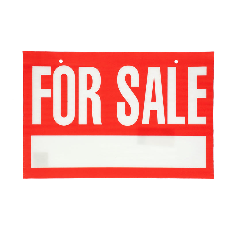 PLASTIC ''FOR SALE'' SIGN 20x13''