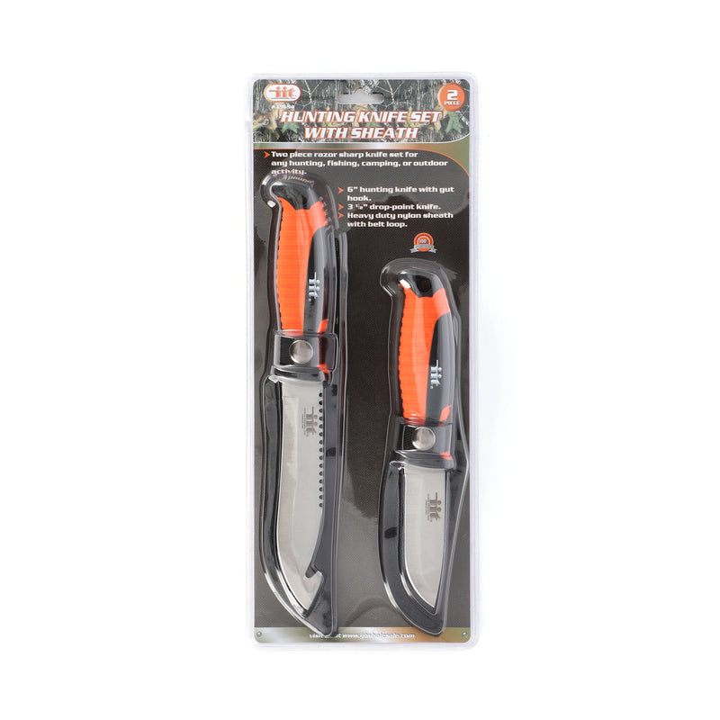 IIT 2pc HUNTING KNIFE SET WITH SHEATH