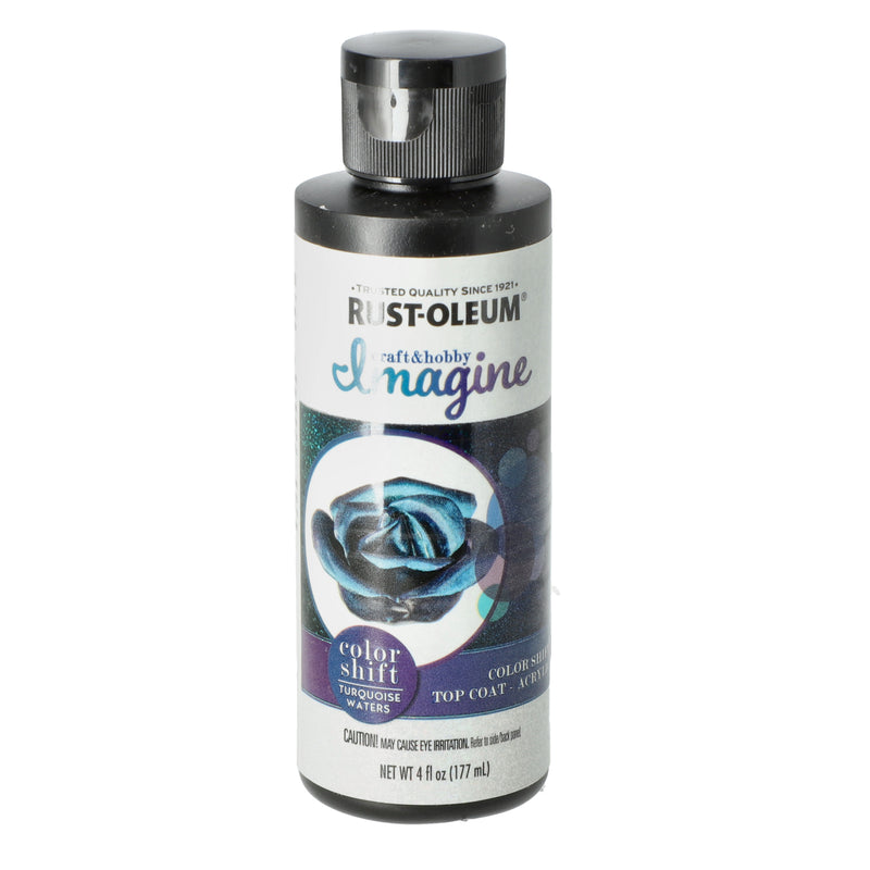 RUSTOLEUM 4OZ TESTORS COLOR SHIFT PAINT TURKISH WATER APLY OVER BLACK BASECOAT