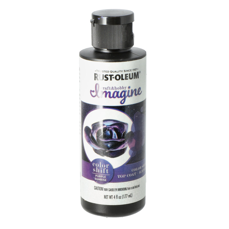 RUSTOLEUM 4OZ TESTORS COLOR SHIFT PAINT PURPLE SUNRISE APLY OVER BLACK BASECOAT