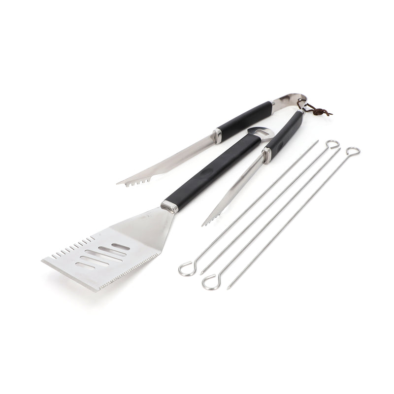IIT BBQ SPATULA & TONGS + 4 SKEWERS