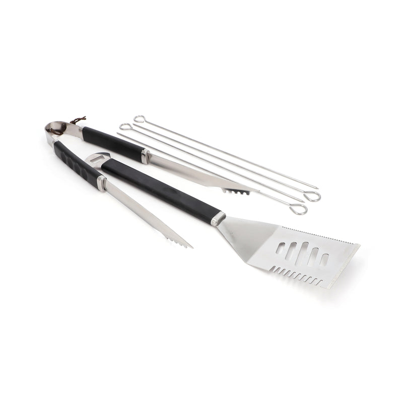 IIT BBQ SPATULA & TONGS + 4 SKEWERS