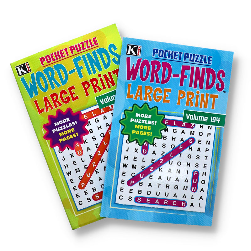 POCKET PUZZLE WORD FINDS LARGE PRINT 2 TITLES