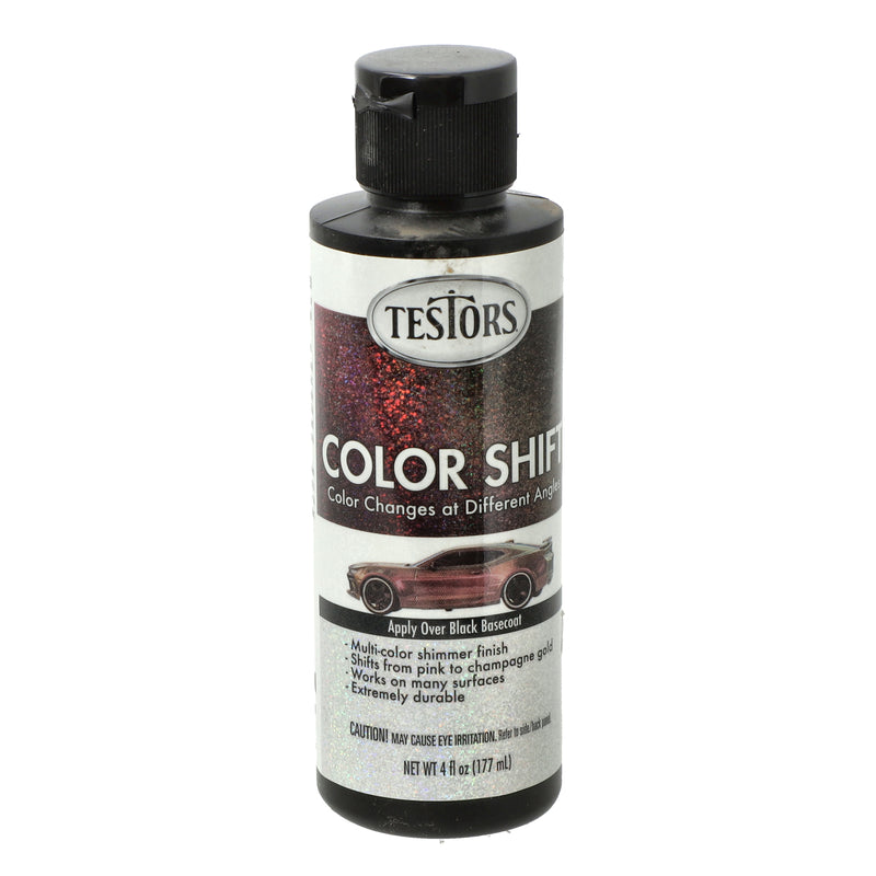 RUSTOLEUM 4OZ TESTORS COLOR SHIFT PAINT PINK CHAMPAGNE APLY OVER BLACK BASECOAT