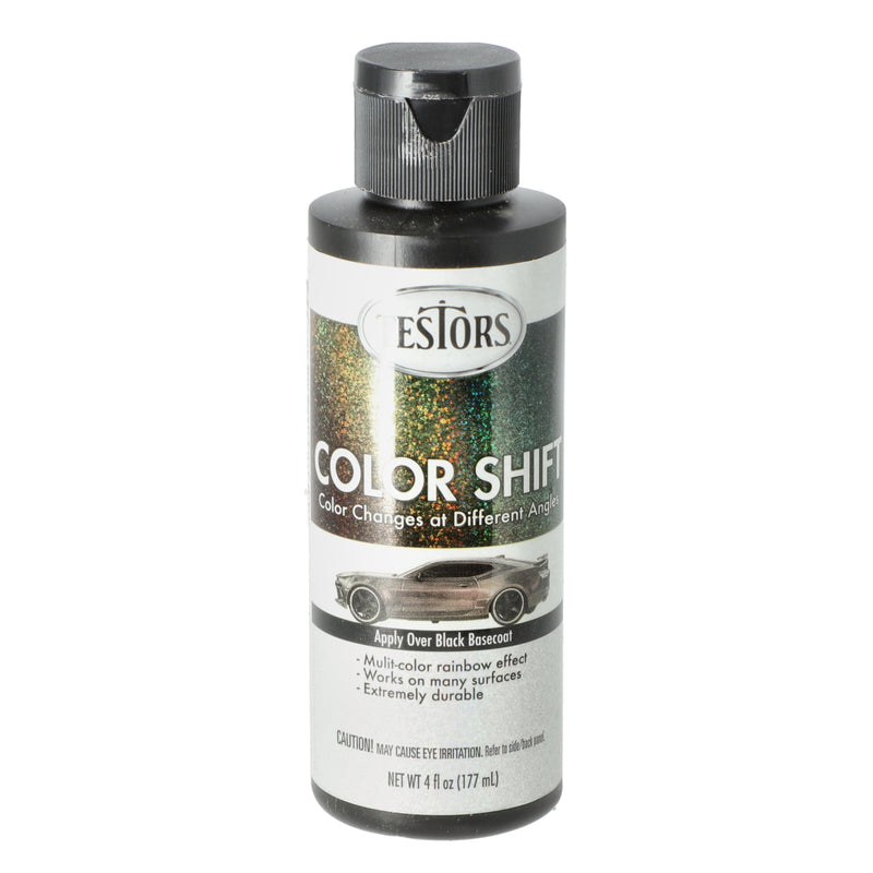TESTORS 4OZ TESTORS COLOR SHIFT PAINT IRIDESCENT SHIMMER APLY OVER BLACK BASECOAT