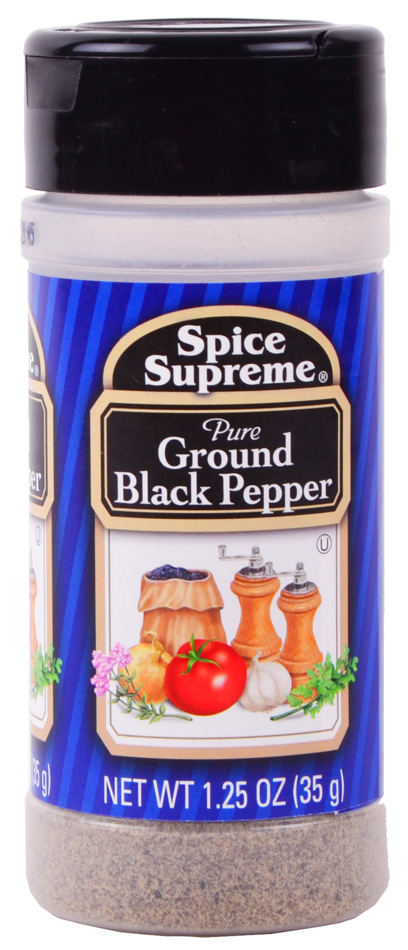 SPICE SUPREME 1.25OZ PURE GROUND BLACK PEPPER