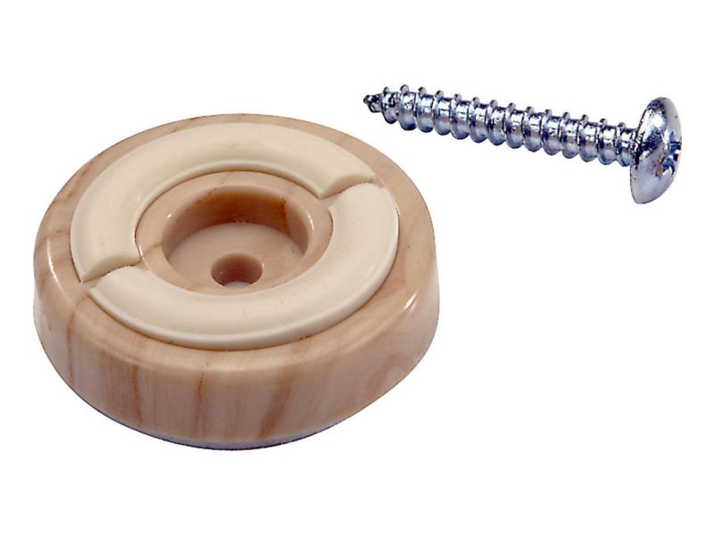 SHEPHERD 4PK 2'' DUAL FUNCTION FURNITURE PADS WITH SCREWS WOODGRAIN