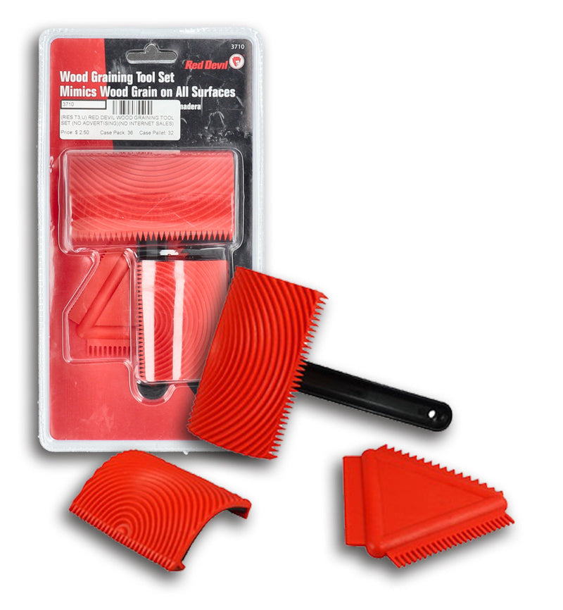 RED DEVIL WOOD GRAINING TOOL SET -NO ADVERTISING OR INTERNET SALES