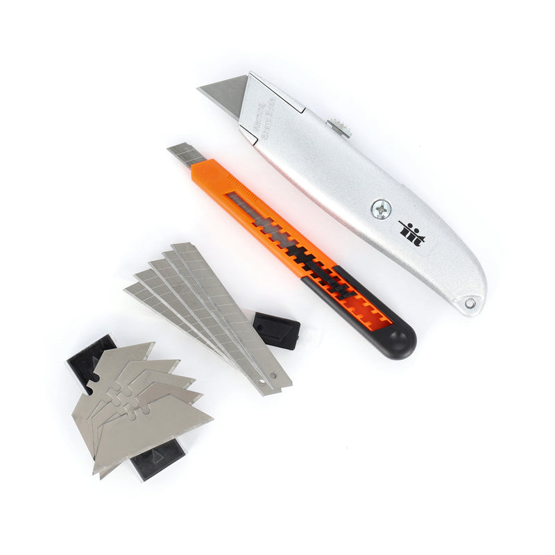 IIT 2pc RETRACTABLE UTILITY KNIFE SET WITH 10 BLADES