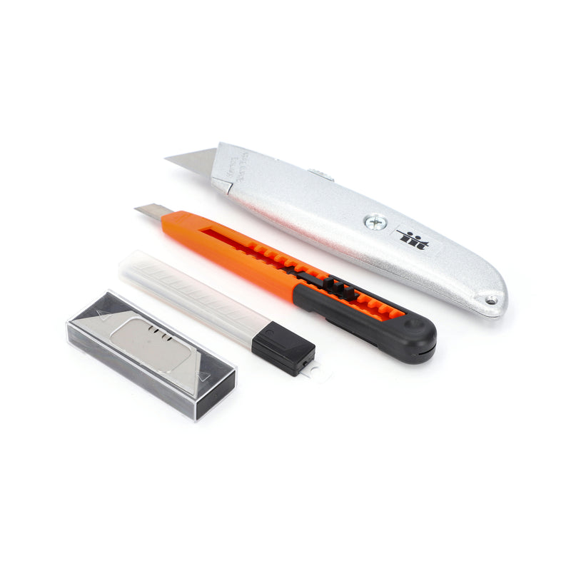 IIT 2pc RETRACTABLE UTILITY KNIFE SET WITH 10 BLADES