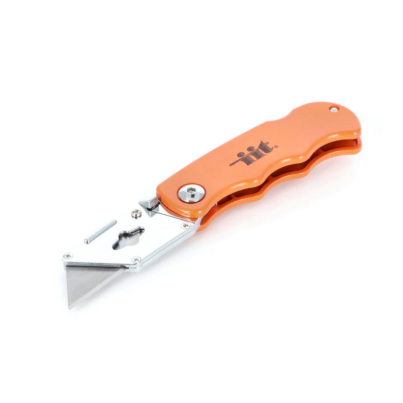 IIT FOLDING UTILITY KNIFE & 5 BLADES ZINC BODY
