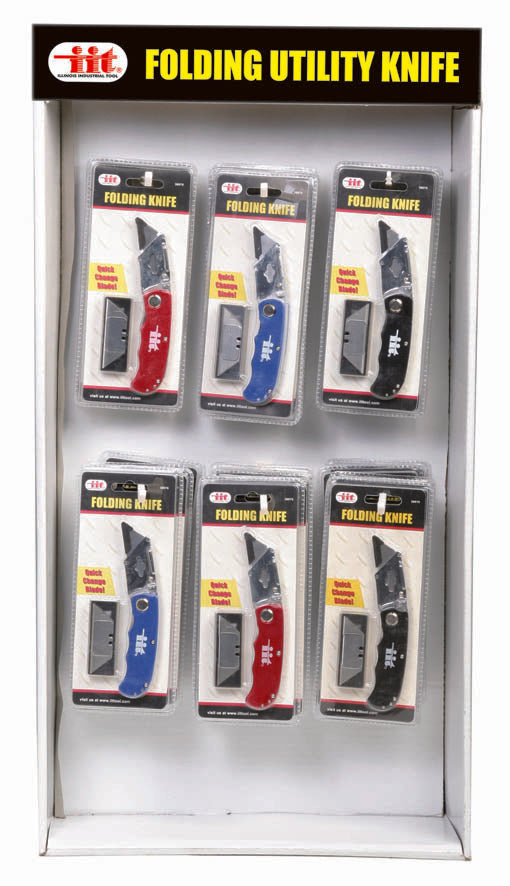 IIT FOLDING UTILITY KNIFE & 5 BLADES ZINC BODY