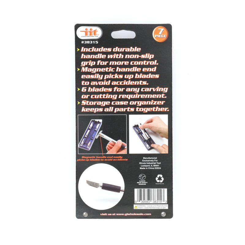 IIT 7pc PRECISION HOBBY KNIFE WITH MAGNET