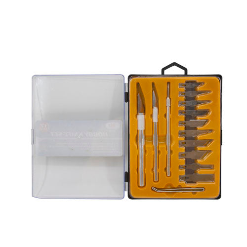 IIT 17pc HOBBY KNIFE IN STORAGE TRAY