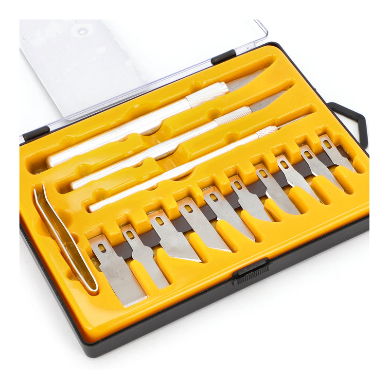 IIT 17pc HOBBY KNIFE IN STORAGE TRAY