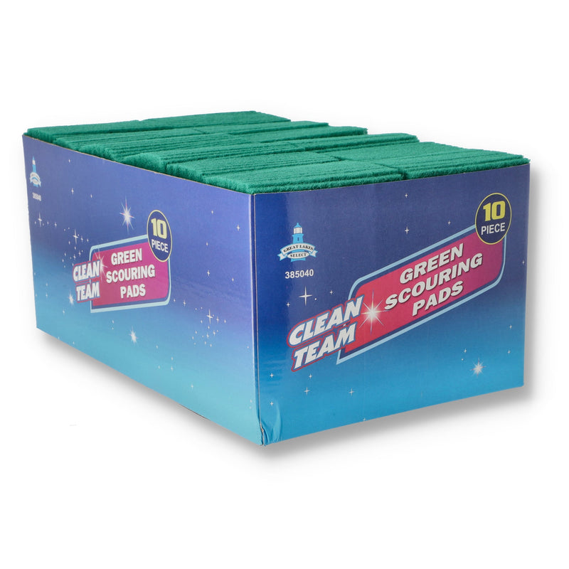 10pc GREEN SCOURING PADS