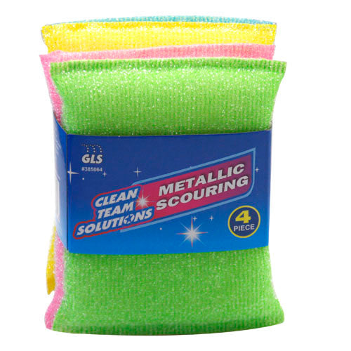 4pc METALLIC SCOURING PADS
