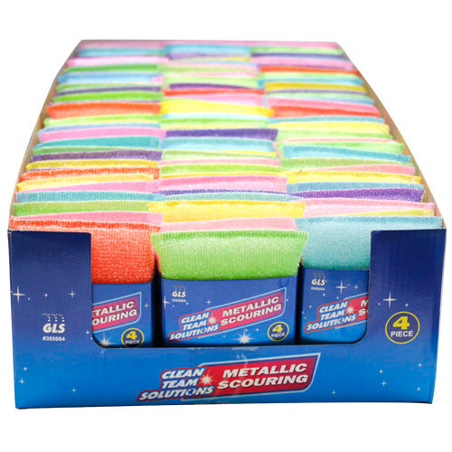 4pc METALLIC SCOURING PADS