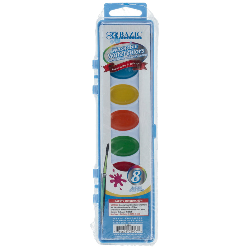 8ct WASHABLE WATERCOLOR & BRUSH SET -NO ONLINE SALES