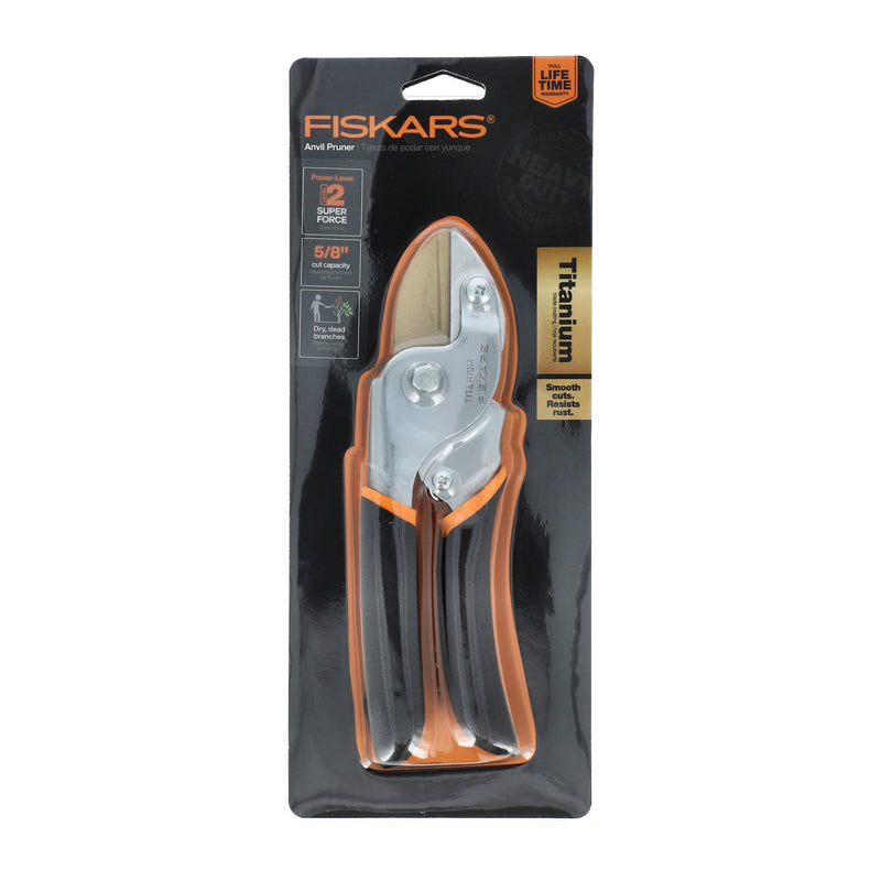 FISKARS TITANIUM 5/8'' ANVIL PRUNER