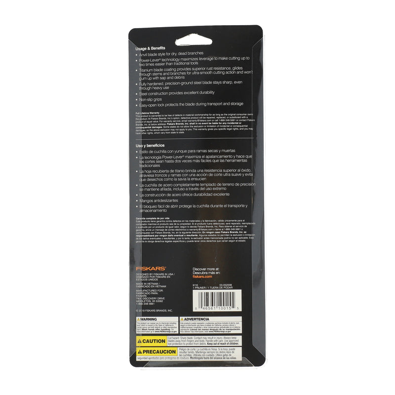 FISKARS TITANIUM 5/8'' ANVIL PRUNER